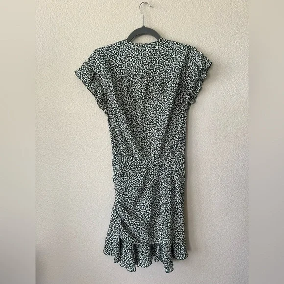 Veronica Beard Silk Marla Floral Ruffle Mini Dress in Green Women’s Size 0 - Picture 4 of 16